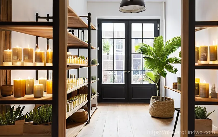 향기 마케팅 효과의 장기적 변화 - **Prompt:** "A warm, inviting boutique in a historic Dutch city, specializing in eco-friendly home g...