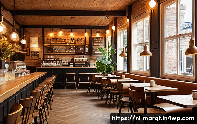 향기 마케팅의 비즈니스 적용 사례 - A cozy Dutch cafe interior with warm lighting, wooden furniture, and a subtle scent of fresh coffee ...