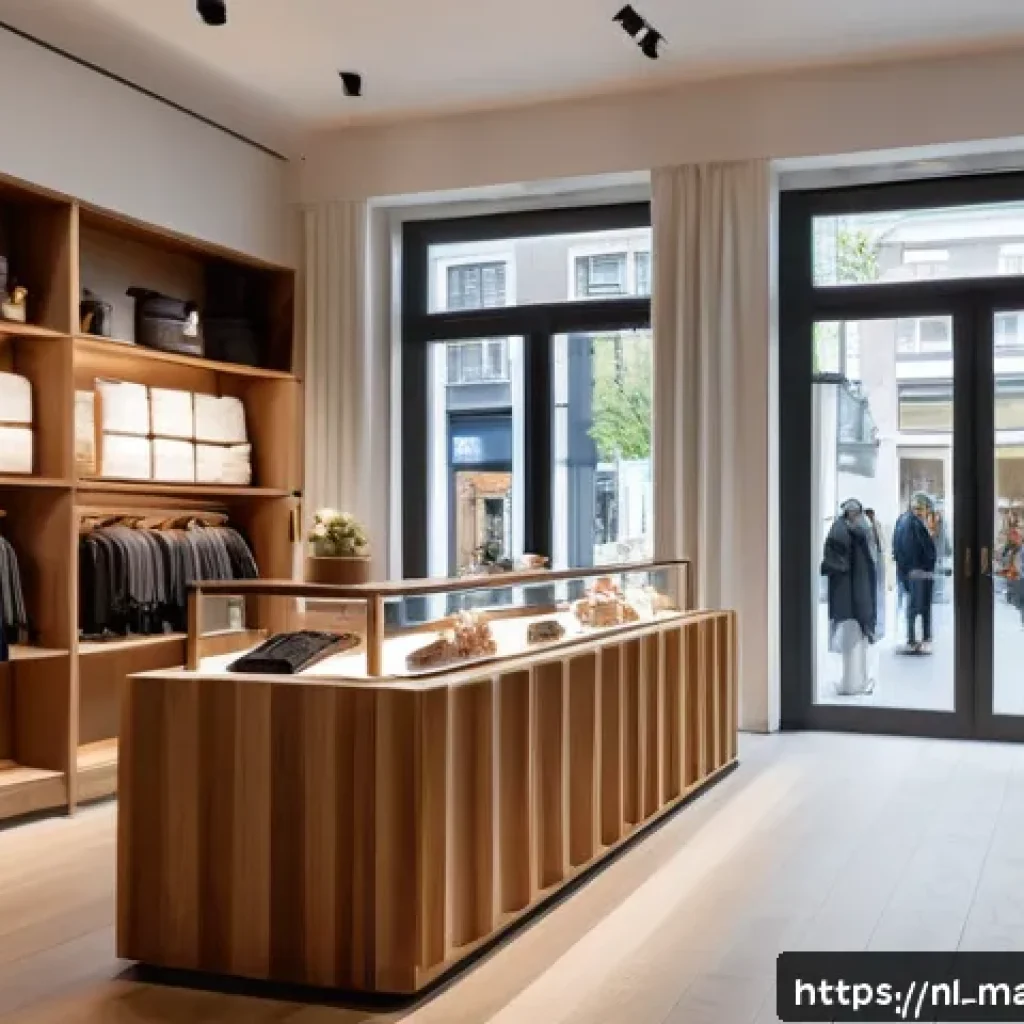 향기 마케팅의 ROI 분석 - A modern Dutch boutique interior with subtle scent diffusion devices visible on elegant wooden shelv...