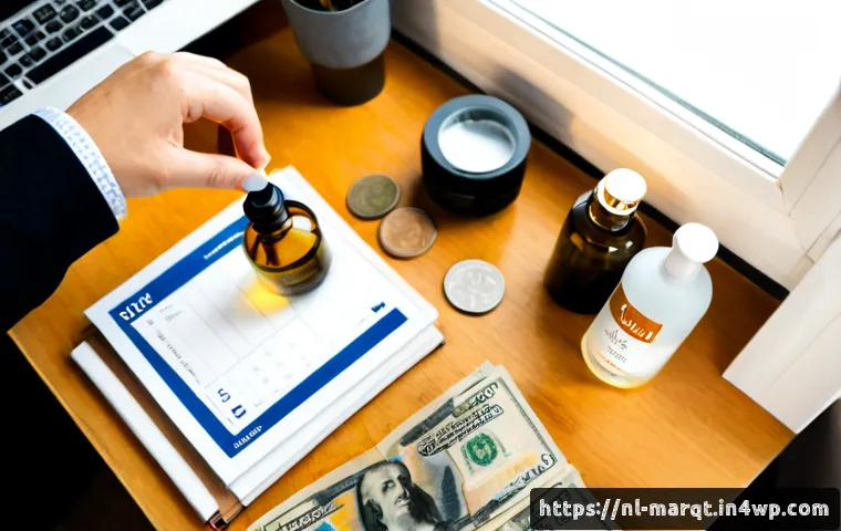 Home 17 향기 마케팅의 실행 비용 분석 - Photorealistic overhead view of a Dutch boutique owner comparing scent marketing operating costs at ...